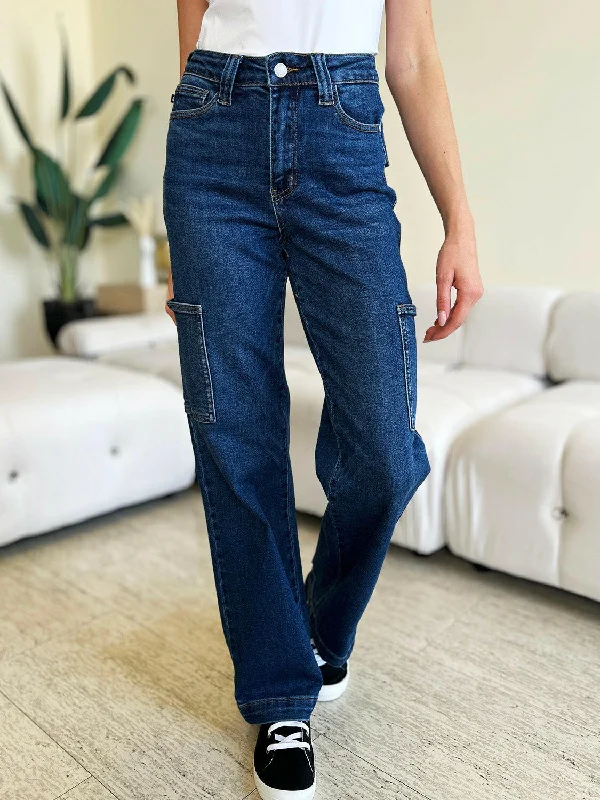 Classic Women's Clothing Styles Judy Blue Full Size High Waist Cargo Jeans